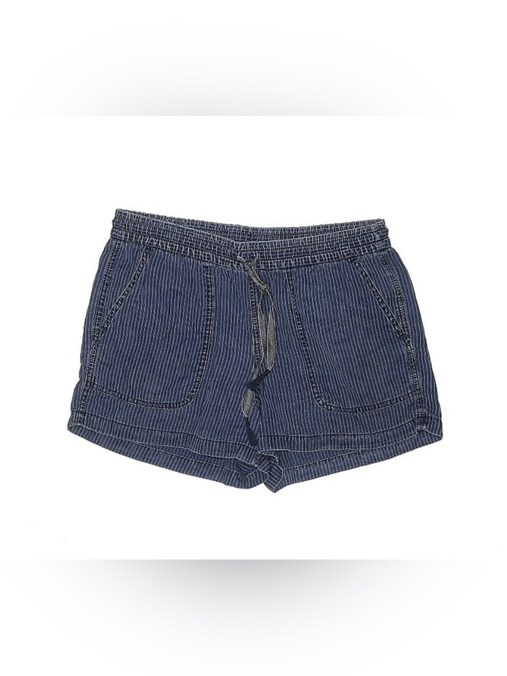 J. Crew Navy Pinstripe Denim Drawstring Shorts Size S